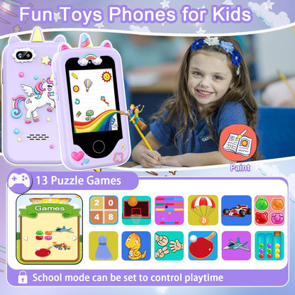 Kids Smart Phone for Girls, Christmas Birthday Gifts for Girls Age 3-10 🍁 All In One Marketplace Canada