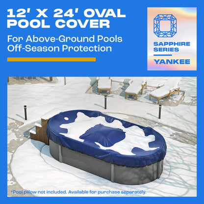 Yankee Pool Cover for Oval Pool | 12 x 24-ft | Oval Winter Pool Cover for Above Ground Pools | Extra Thick & Durable, UV-Resistant | Above-Ground Pool Protection 🍁 All In One Marketplace Canada