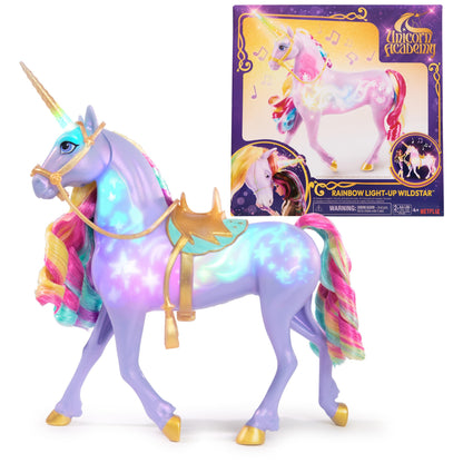 Unicorn Academy, Interactive Rainbow Light-up Wildstar with Lights, Sounds & Music, Easter Gifts Idea, Dolls & Unicorn Toys for Girls Ages 4 and up Unicorn Academy