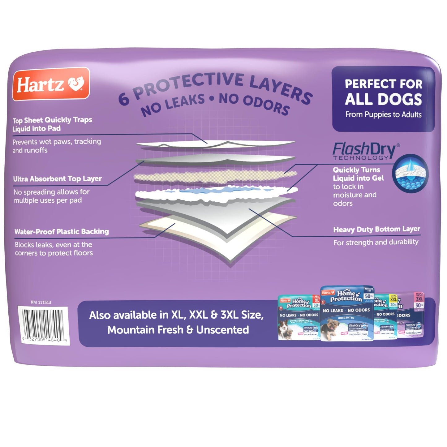 Hartz Home Protection Lavender Scented Dog Pads, 100 Count, Super Absorbent & Won't Leak, Odor Eliminating 🍁 All In One Marketplace Canada