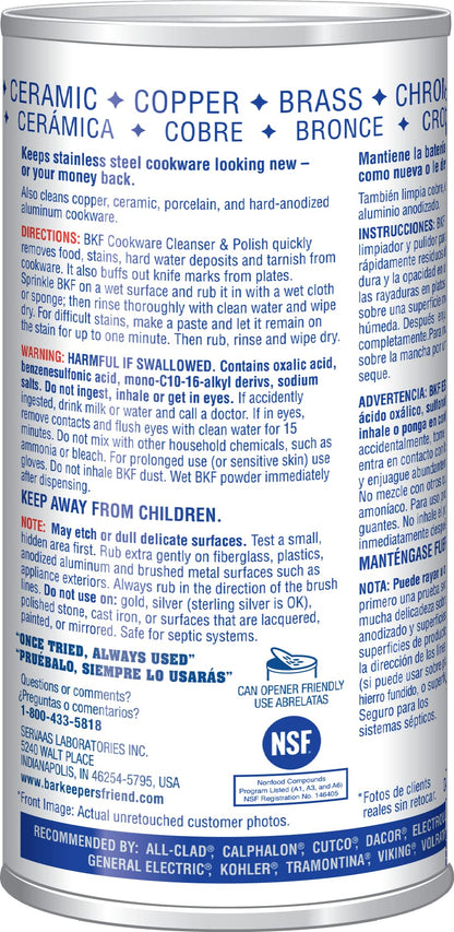 Bar Keepers Friend Superior Cookware Cleanser & Polish | 12-Ounces | 1-Unit - Available at All In One Marketplace Canada