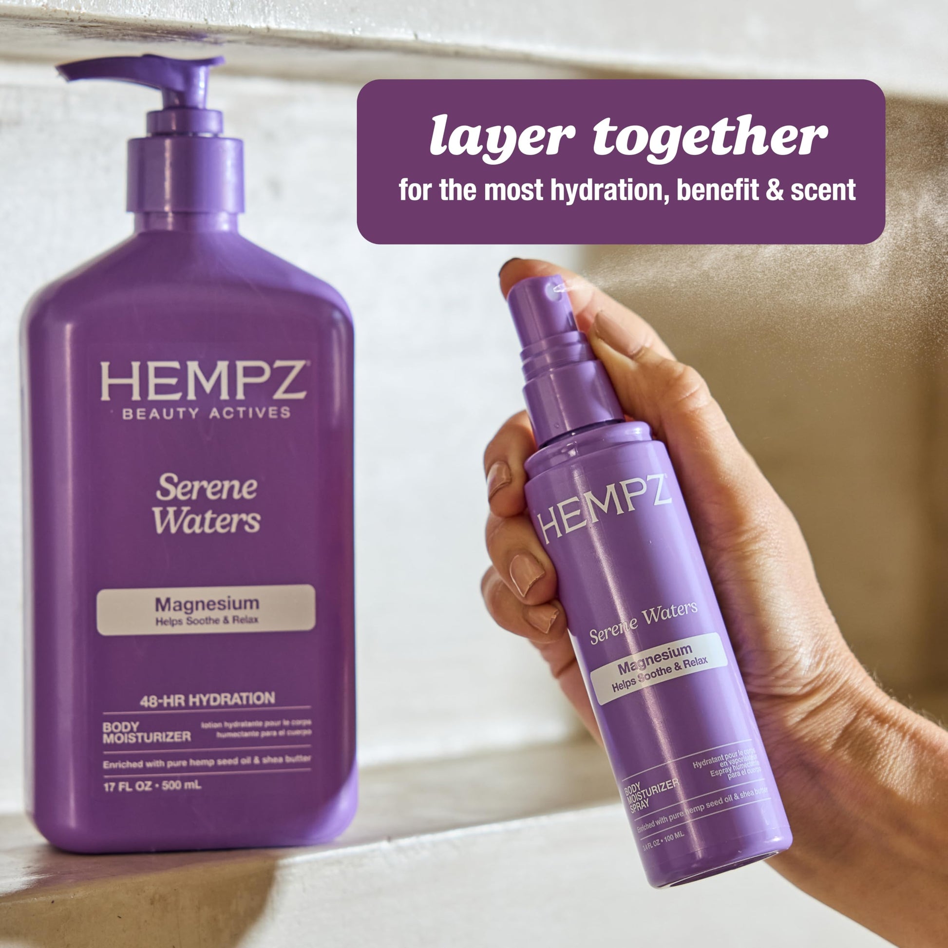Hempz Magnesium Body Lotion, Serene Waters Moisturizer, Soothing and Hydrating with Arnica, 17 fl.oz. - Available at All In One Marketplace Canada