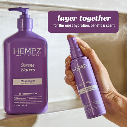 Hempz Magnesium Body Lotion, Serene Waters Moisturizer, Soothing and Hydrating with Arnica, 17 fl.oz. - Available at All In One Marketplace Canada