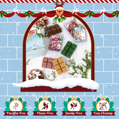ARVIDSSON Winter Scented Wax Melts, Holiday Soy Wax Cubes for Wax Warmer, Strong Scent Wax Candle Melts, Wax Tarts Gift Set, Christmas Wreath, Gingerbread, Candy Cane, Cranberry, Apple Cinnamon 🍁 All In One Marketplace Canada