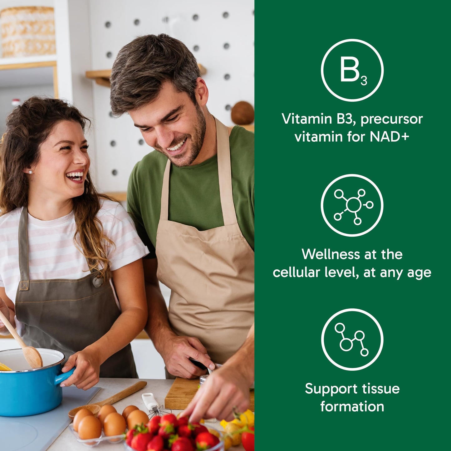 Organika Canadian-Made NAD+ Booster - NRC - for Energy Metabolism, Healthy Aging, Vitamin B3, and Cellular Health - 60vcaps, 60 Day Supply - Available at All In One Marketplace Canada