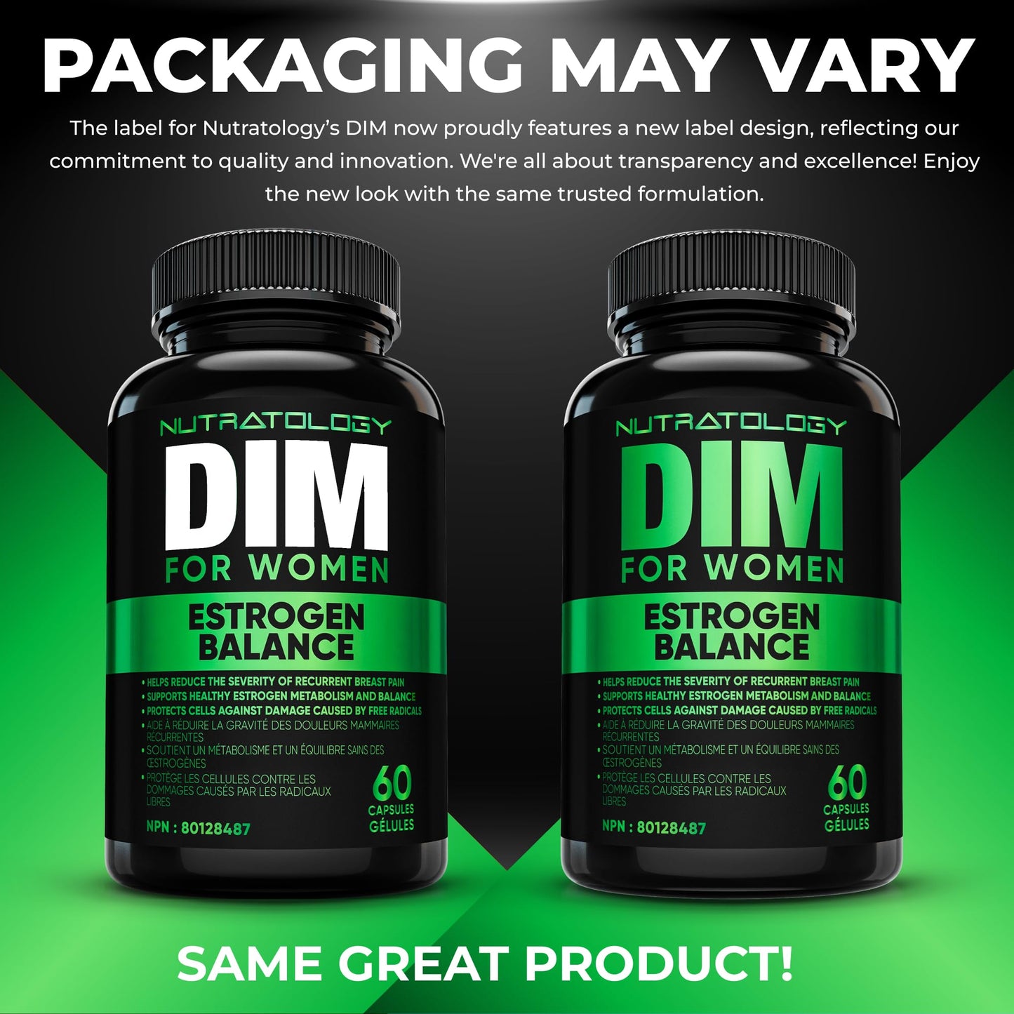 Nutratology® DIM Supplement For Women | Canadian-Made | Promotes Estrogen Balance & Metabolism - 200MG Per Capsule - Estrogen Supplements For Women | W/Black Pepper For Enhanced Absorption - 60 Caps - Available at All In One Marketplace Canada