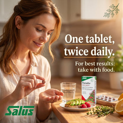 Salus Floradix Herbal Extract Iron Tablets 80 count