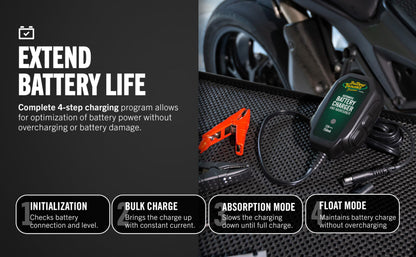 Battery Tender 021-0123 Battery Tender Junior 12V, 0.75A Battery Charger will charge and maintain your battery so that it is ready to go when you are! It's lightweight, fully automatic and easy to use Battery Tender