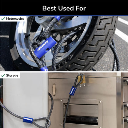 BRINKS - 7 ft x 5/8" Commercial Steel Braided Loop Cable - Heavy Duty Vinyl Wrap for Corrosion Protection 🍁 All In One Marketplace Canada