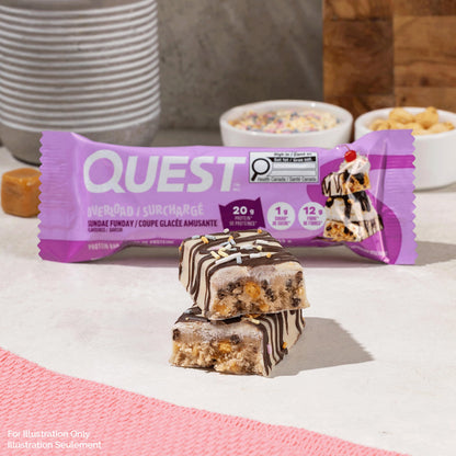 Quest Nutrition Overload Protein Bar, Sundae Funday Flavour, Protein Bars, Gluten Free, 12ct 🍁 All In One Marketplace Canada