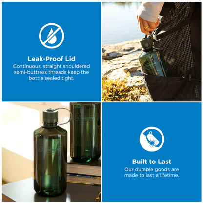 Nalgene 32 oz Narrow Mouth Water Bottle, Jade 🍁 All In One Marketplace Canada