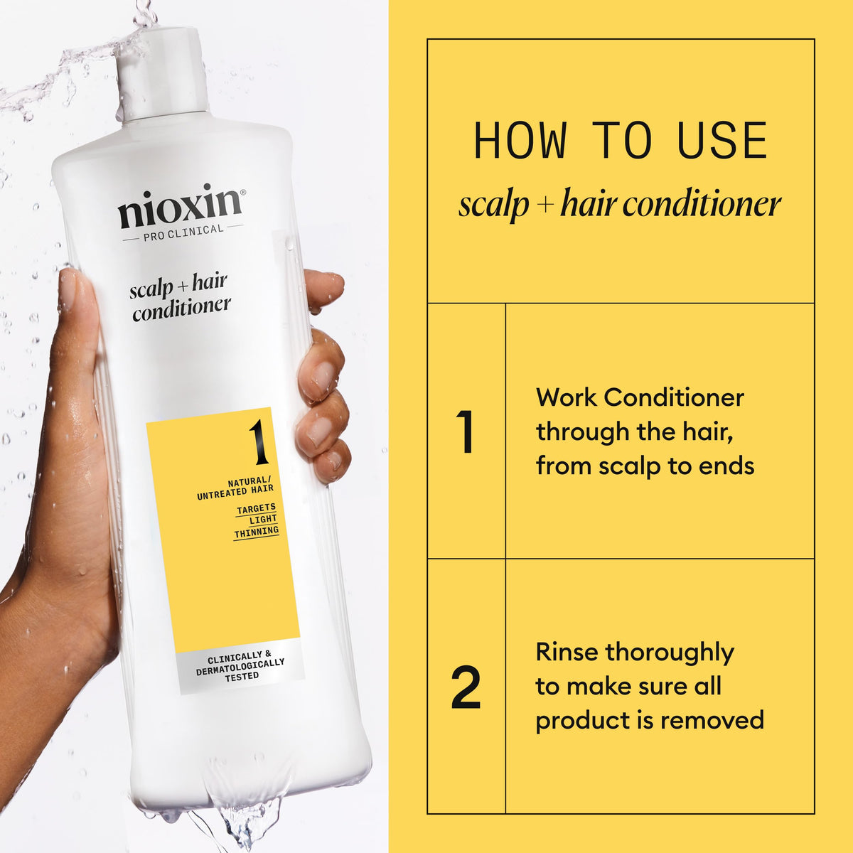 Nioxin System 1 Scalp & Hair Conditioner |Natural Hair with Light Thinning