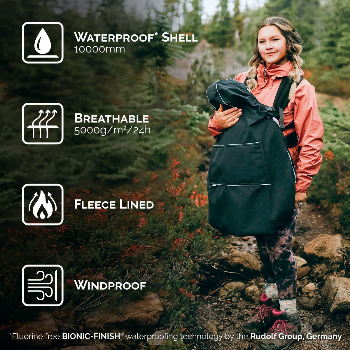 Jan & Jul Cozy-Dry Baby Carrier Rain Cover (Black, One Size) 🍁 All In One Marketplace Canada