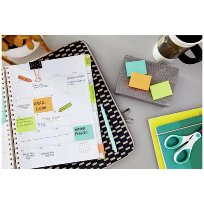 Post-it Mini Notes, 1 3/8 in x 1 7/8 in, 24 Pads, Assorted Colors, Poptimistic Collection