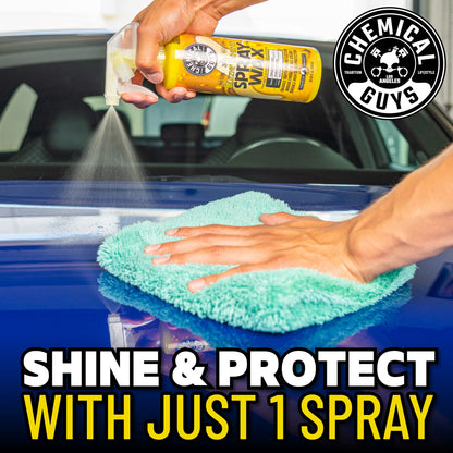 Chemical Guys Blazin' Banana Spray Wax for Car Shine & Protection - Natural Carnauba Formula for Glossy Finish on Paint, Chrome, Metal & Glass - Easy Spray-On, Wipe-Off Application, 473 ml Chemical Guys