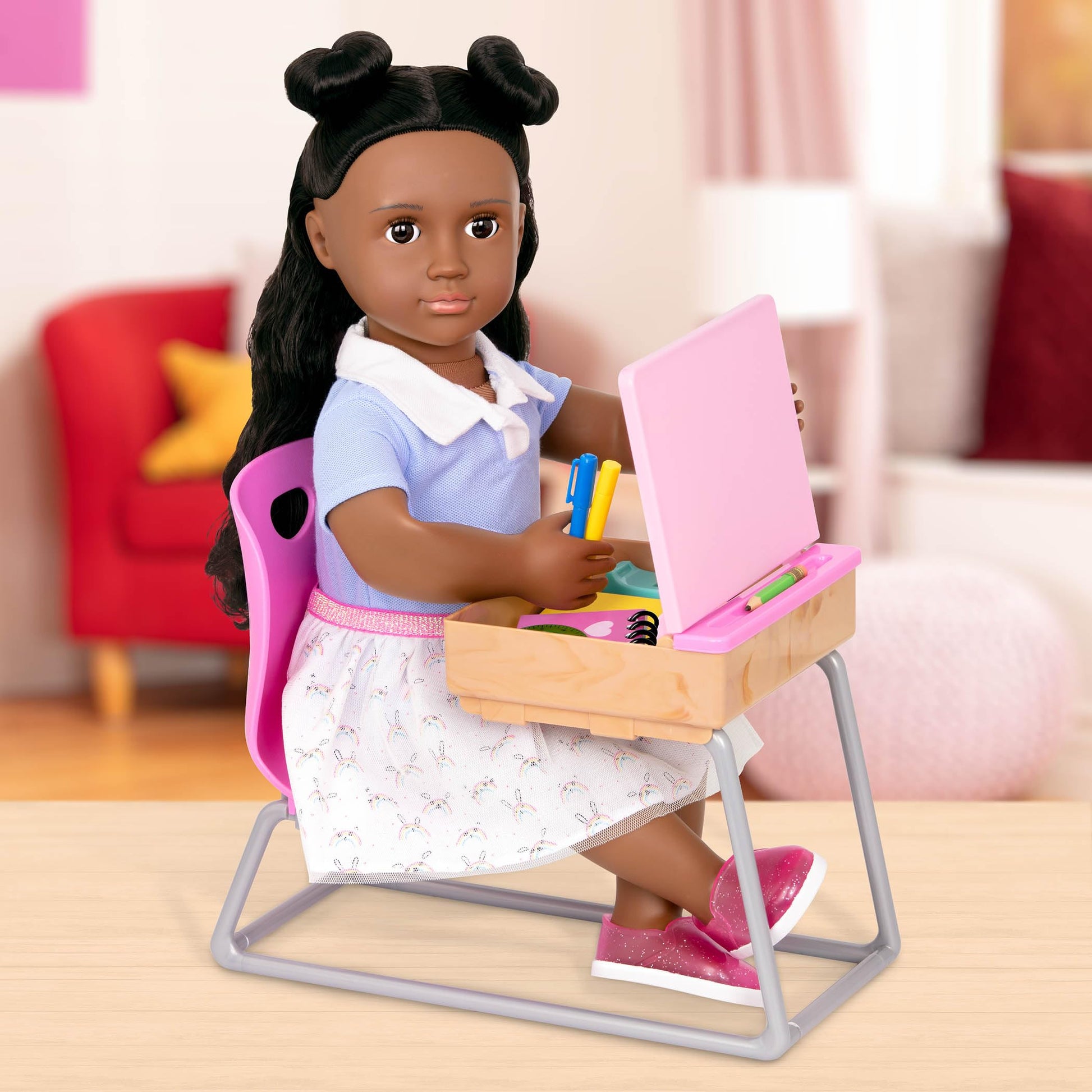 Our Generation Student Desk Set for 18-Inch Dolls, Flying Colors, Deluxe Our Generation
