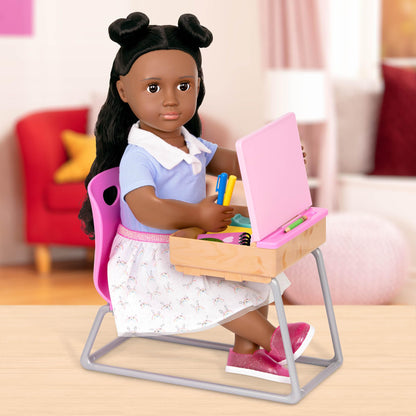 Our Generation Student Desk Set for 18-Inch Dolls, Flying Colors, Deluxe Our Generation