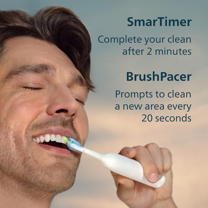 Philips Sonicare 5950 Rechargeable Electric Toothbrush, 2 Brush Head, White Philips Sonicare