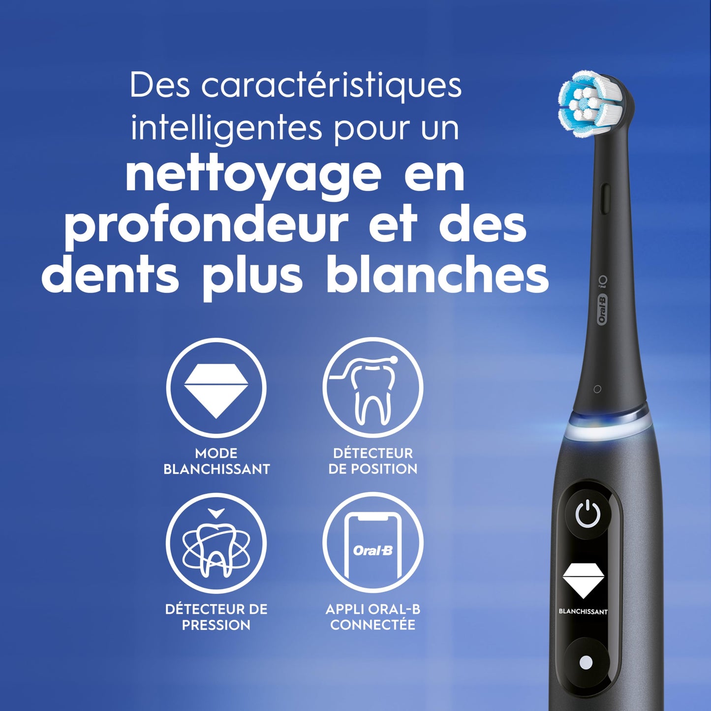 Oral-B iO6 Electric Toothbrush, for a Deep Clean and Whiter Teeth, Black Lava, Rechargeable Electric Toothbrushes, iO Series 6 with 1 Power Toothbrush, 1 Brush Head, and 1 Travel Case - Available at All In One Marketplace Canada