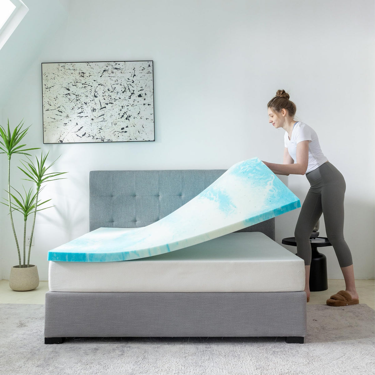 MLILY Twin Matress Topper 2 Inch Memory Foam Mattress Topper