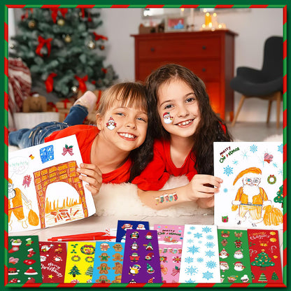 FEBSNOW Christmas Stickers, 100 Sheets Christmas Stickers for Kids Over 1300pcs Vinyl Waterproof Xmas Scrapbook Stickers Holiday Crafts Snowman Snowflakes Stickers Christmas Party Favors Gifts Decor 🍁 All In One Marketplace Canada
