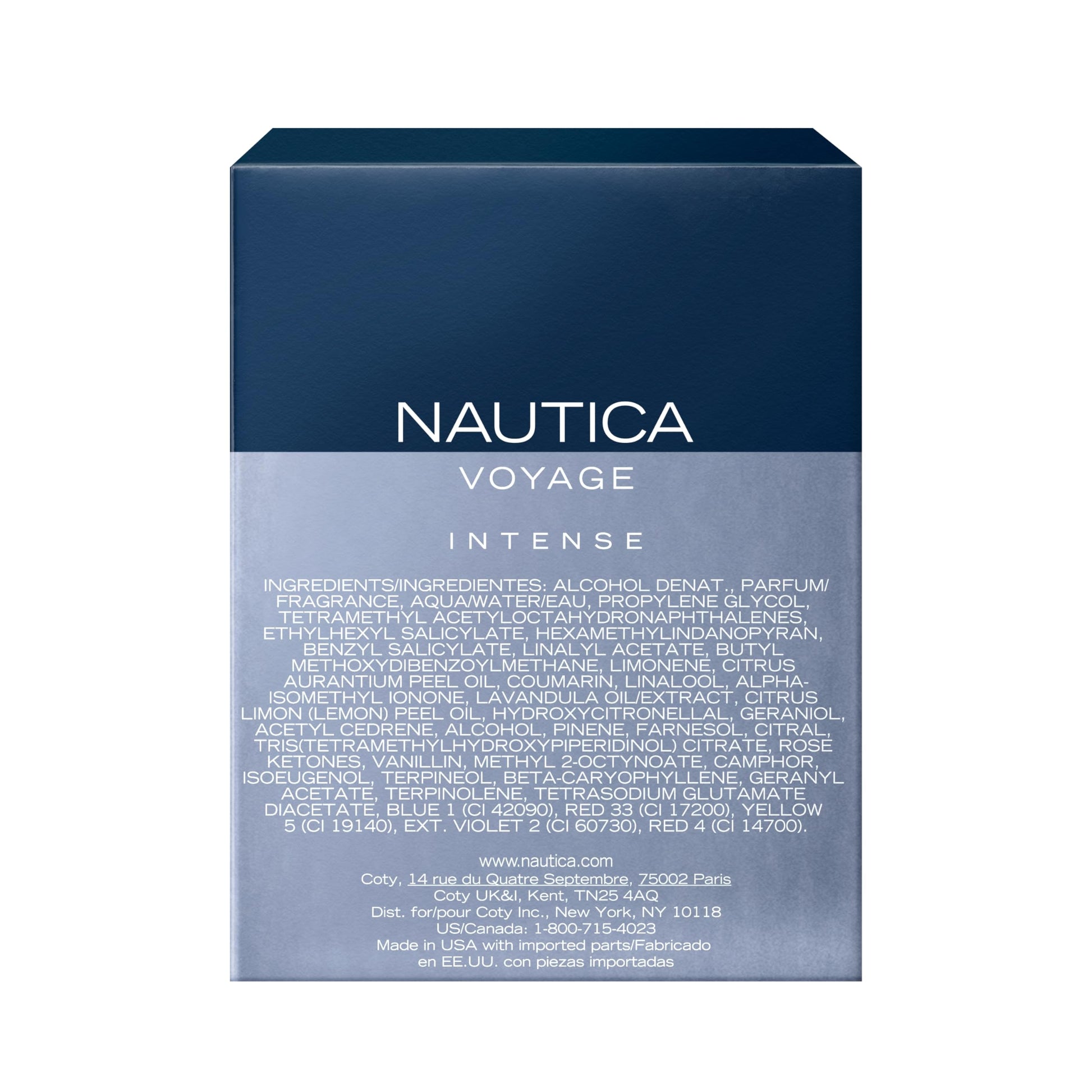 Nautica Voyage Intense Eau de Toilette for Men, Fresh, Aquatic Fougère, Masculine Fragrance,100ml