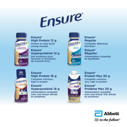 Ensure Regular, Nutritional Supplement Shake Value Pack, Nutrition To Stay Active And Energetic, Strawberry, 24 x 235-mL Bottles Ensure