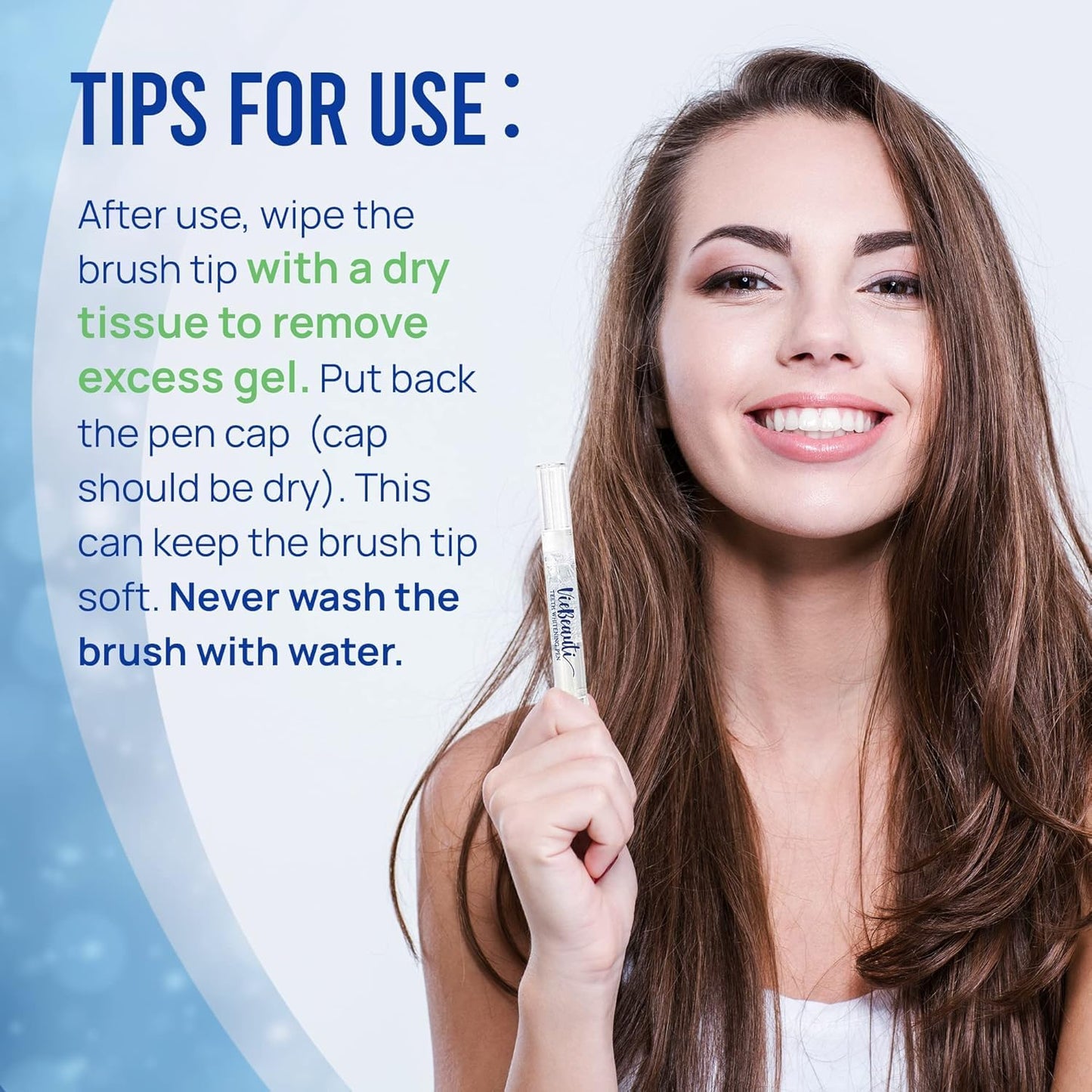 VieBeauti Teeth Whitening Pen Gel: 30+ Uses - Teeth whitening Gel with Professional Formulation and Ingredients, No Sensitivity, Travel-Friendly, Beautiful White Smile Mint - Available at All In One Marketplace Canada