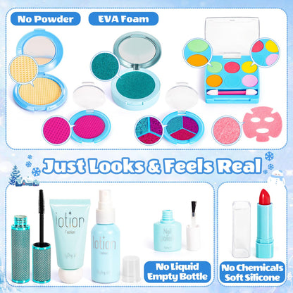 Hohosunlar Frozen Pretend Fake Makeup Kit for Toddlers Girls Toys 3-5 5-8 🍁 All In One Marketplace Canada