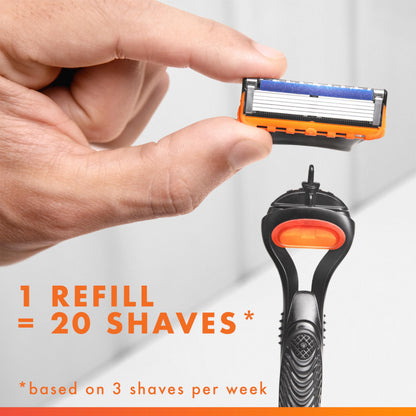 Gillette Fusion 5 Blades Refill, Razor Blades Men, 10 Fusion5 + 2 ProGlide Razors refills, 5-Blade Cartridges, 12 Total Refills - Available at All In One Marketplace Canada