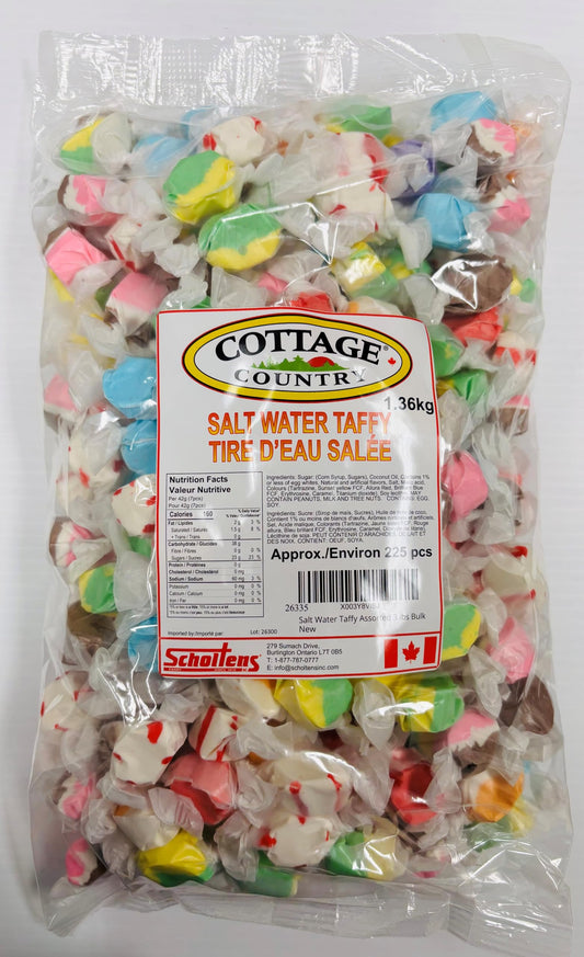 Cottage Country Salt Water Taffy Assorted Bulk - 3 lbs