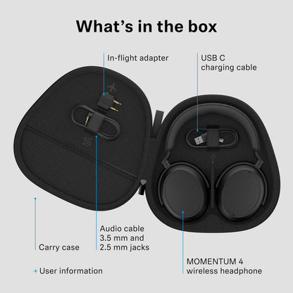 Sennheiser MOMENTUM 4 Wireless Headphones, ANC, 60 Hr Battery, Graphite 🍁 All In One Marketplace Canada