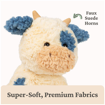 GUND Cozys Collection Cow, Stuffed Animal for Ages 0 and Up, Spring Decor Plush Toy, Cream/Blue, 10” 🍁 All In One Marketplace Canada