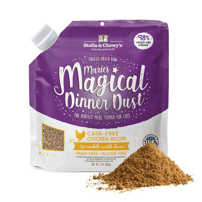Stella & Chewy's Freeze-Dried Raw Cage-Free Chicken Recipe Marie's Magical Dinner Dust for Cats, 198g Bag Stella & Chewy's