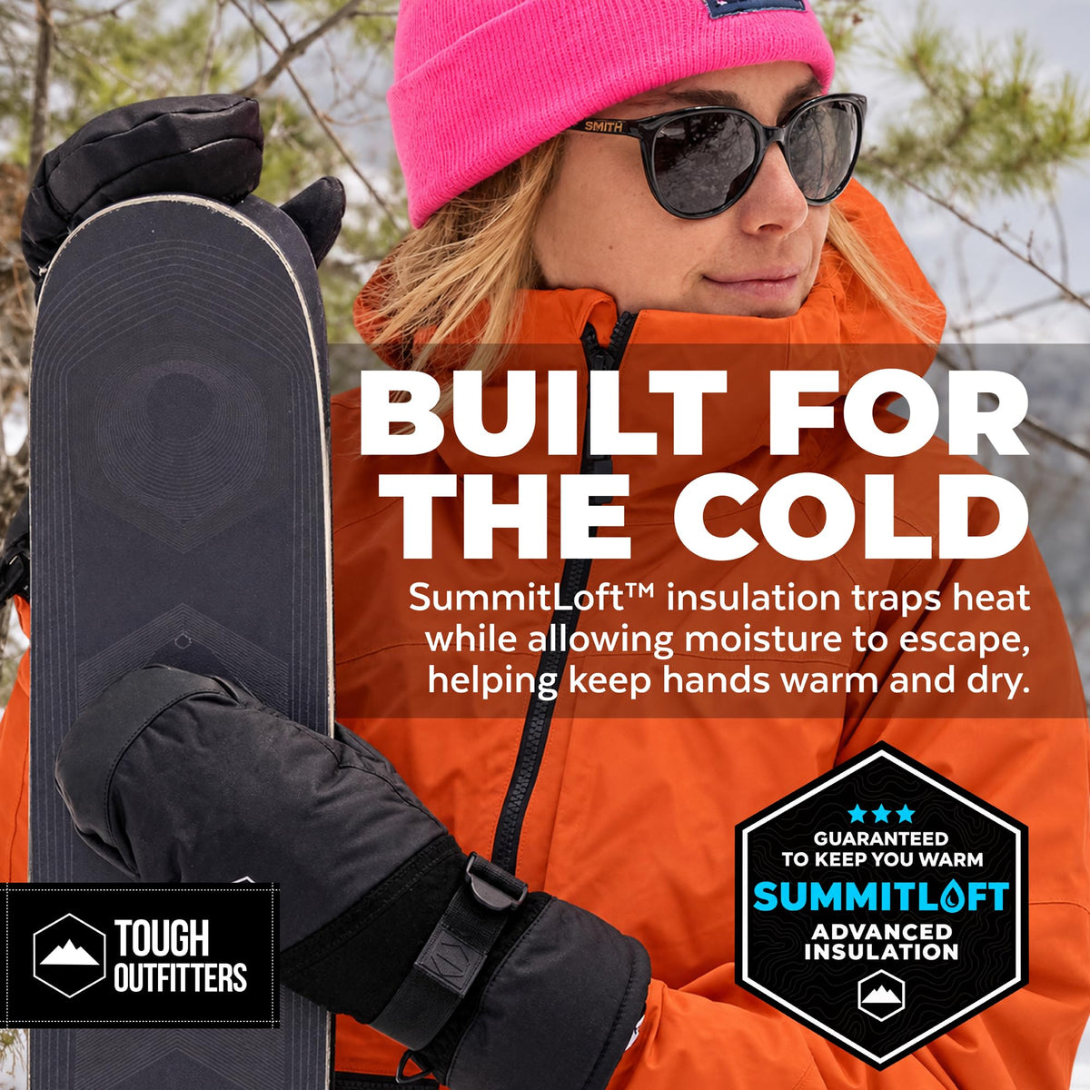 Tough Outdoors Adult Ski Mittens - Waterproof Winter Gloves Men & Women - Thermal Fleece Lining for Cold Weather Gear 🍁 All In One Marketplace Canada