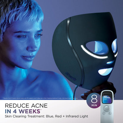 Shark CryoGlow LED Face Mask with Under-Eye Cooling, Anti-Ageing & Blemish Repair, Red & Blue LED, Infrared Light Therapy, USB-C, Remote Control, Storage Bag, FW312C (Canadian Version) - Available at All In One Marketplace Canada