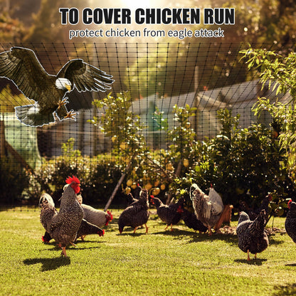 Bird Netting for Garden 7 x 100 Feet, Black Garden Protection Netting Heavy Duty Wire Mesh Net Barrier, Protect Plants Fruits Trees from Rodents Birds Deer Poultry Reusable Animal Fencing (1) - Available at All In One Marketplace Canada