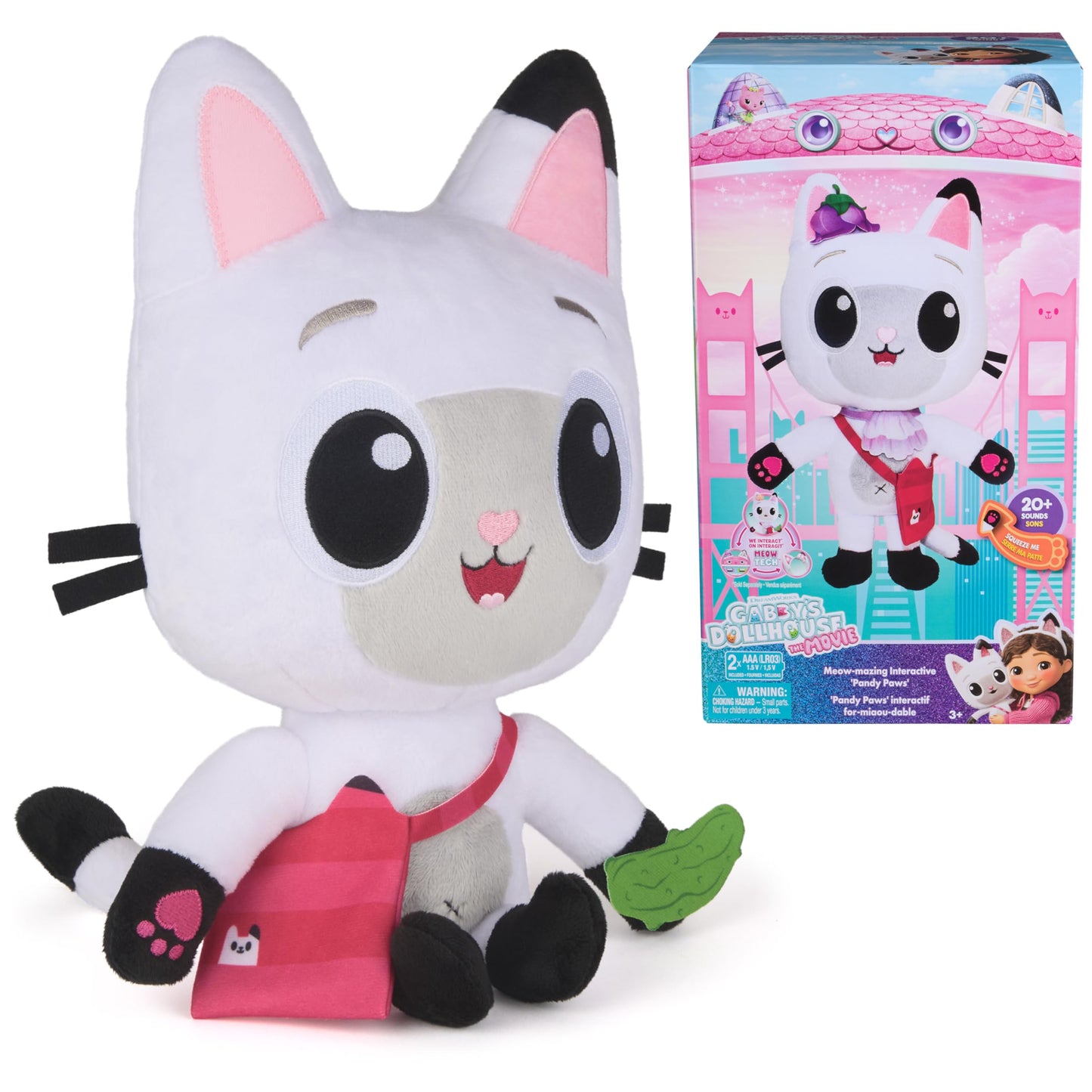 Gabby's Dollhouse: The Movie, Meow-Mazing Interactive Pandy Paws Plush Toy with 3 Accessories & Removable Bag, Kids Toys for Girls & Boys Ages 3 and Up 🍁 All In One Marketplace Canada DREAMWORKS GABBY'S DOLLHOUSE