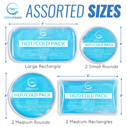 Reusable Cold Gel Ice Packs for Injuries | 7 Pack Cold Compress Gel Ice Pack for Knee, Neck, Hip, Shoulder & Back Pain - Available at All In One Marketplace Canada