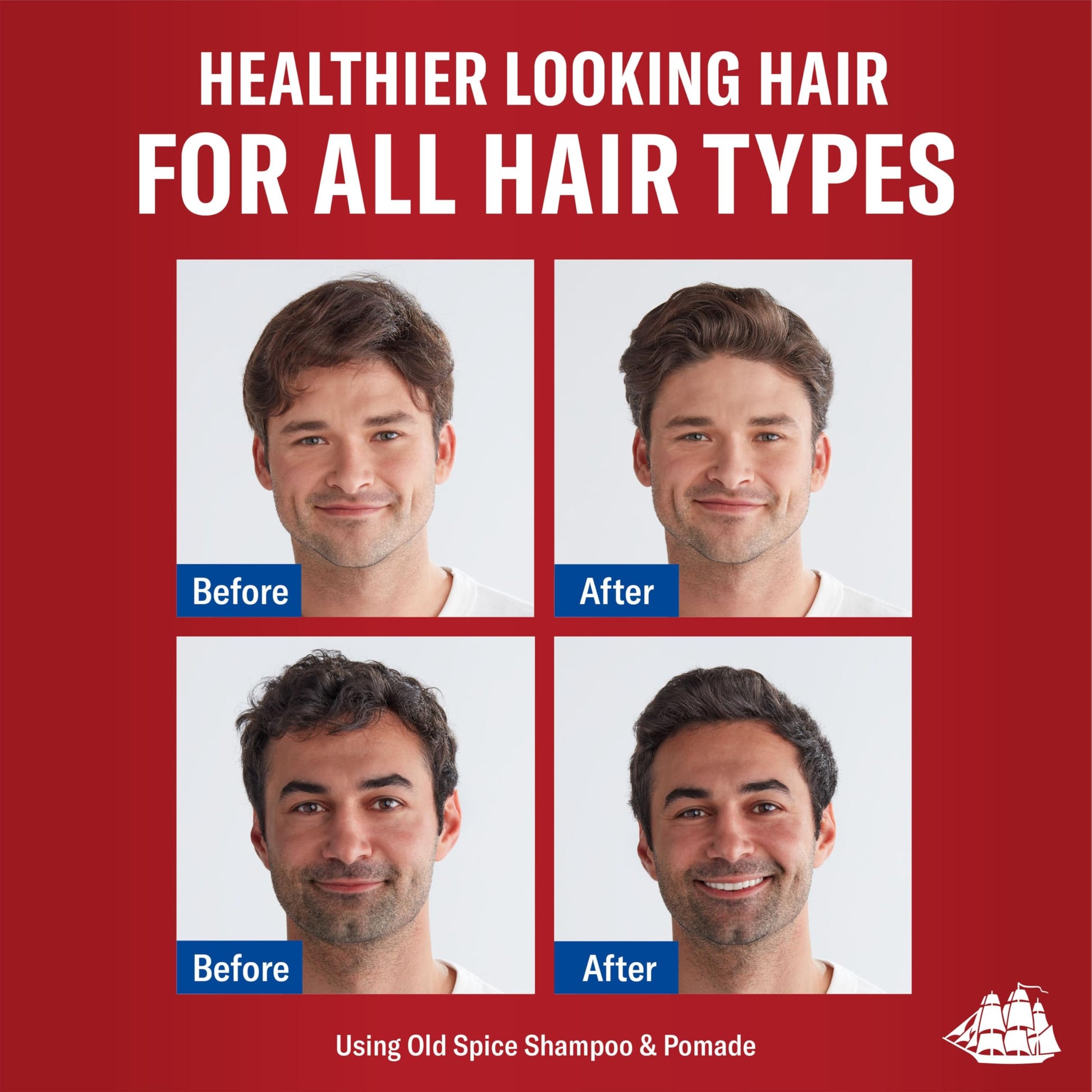 Old Spice Hair Styling Pomade for Men, Medium Hold No Shine, 126 g Total (2 Count of 63 g Each) - Available at All In One Marketplace Canada