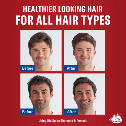 Old Spice Hair Styling Pomade for Men, Medium Hold No Shine, 126 g Total (2 Count of 63 g Each) - Available at All In One Marketplace Canada