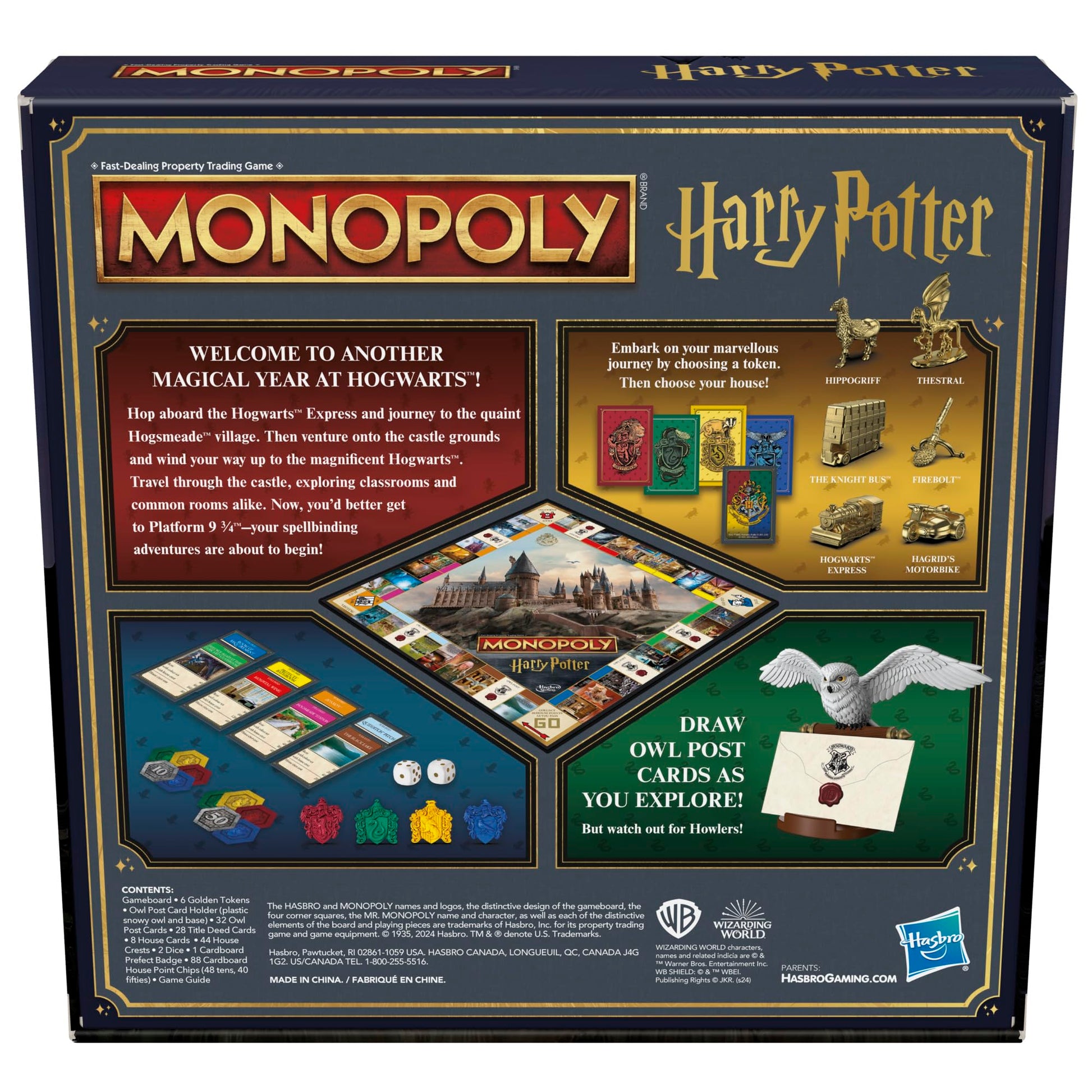 Monopoly Harry Potter Edition Board Game | A Magical Adventure at Hogwarts | Ages 8 and Up | 2 to 6 Players | Family Games | Gifts for Kids and Adults (English) Hasbro Gaming
