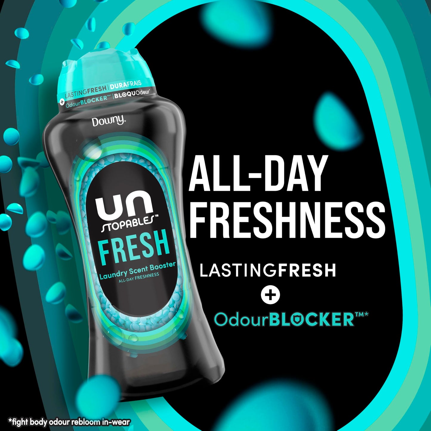 Downy Unstopables In-Wash Laundry Scent Booster Beads, Fresh, 853 Grams