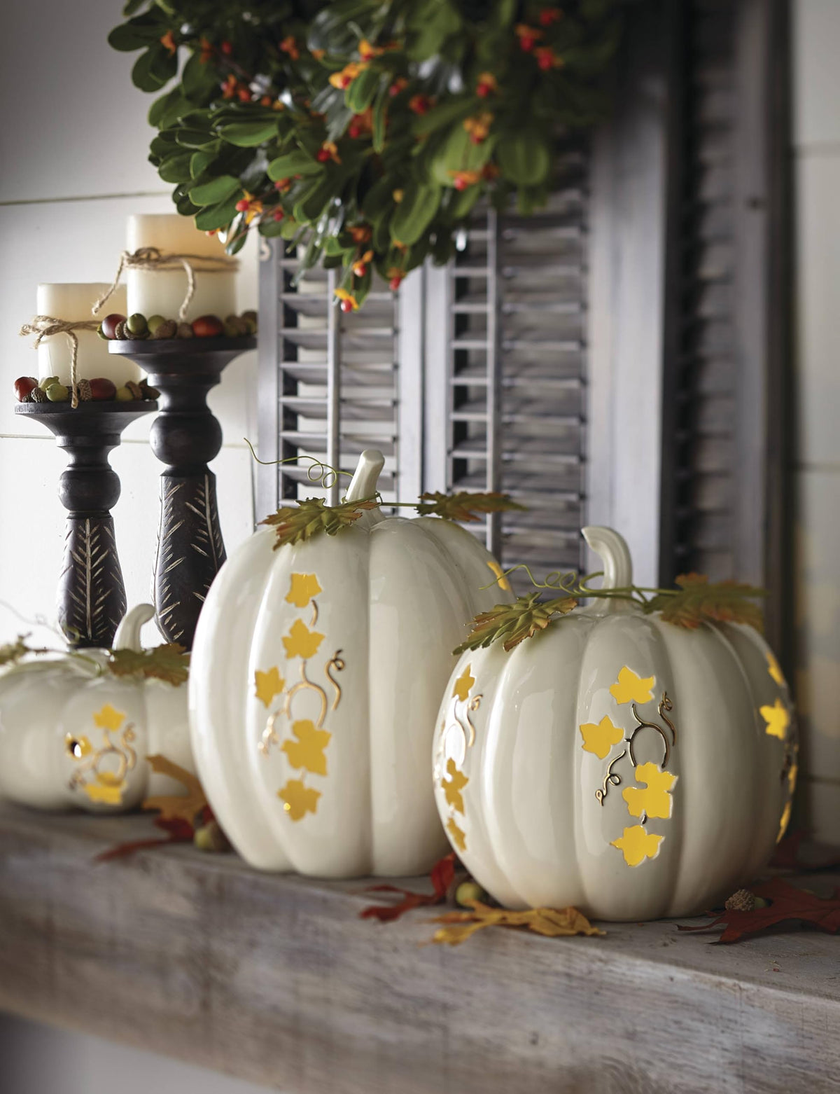 Petite citrouille lumineuse Lenox Harvest, centre de table d'Halloween