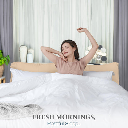 Duvet Cover Twin/Twin XL, 3 PC Cotton Like Polyester, Zipper Closure, White