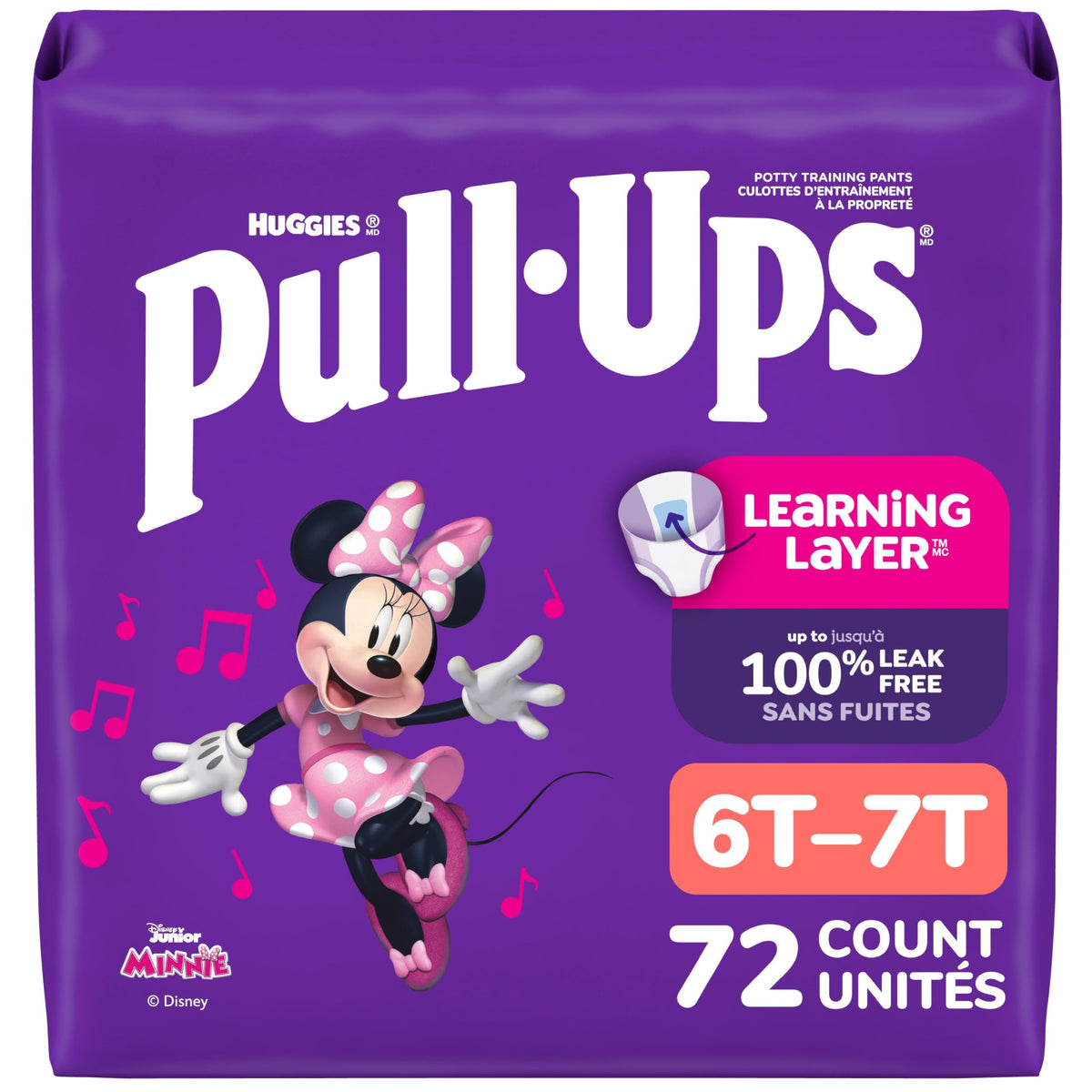 Pull-Ups Girls' Potty Training Pants, 6T-7T (55-75 lbs), 72 Count