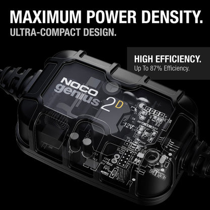 NOCO GENIUS2D 2A 12V Onboard Battery Charger, Trickle Charger & Maintainer