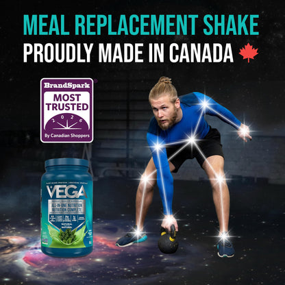 Vega Premium All-in-One Nutrition Protein Powder – 20g Plant-Based Vegan Protein, Vitamins & Probiotics, Natural, 862g (22 Servings) 🍁 All In One Marketplace Canada