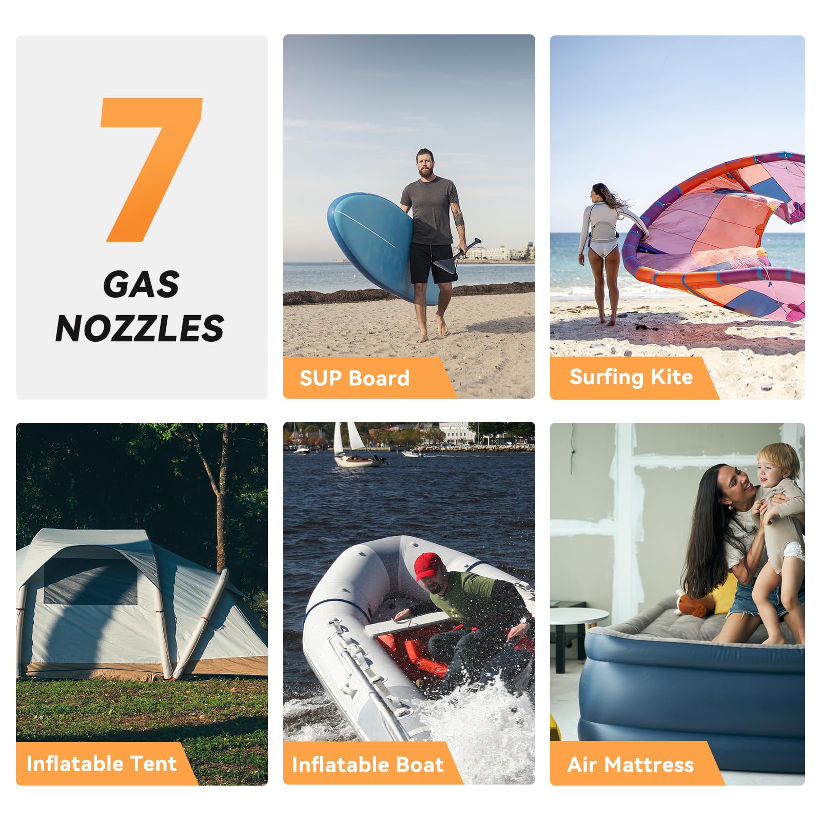 dwndpump Electric Paddle Board Pump, Rechargeable 20PSI SUP Pump, Dual-Stage Inflation and Deflation, Portable Electric Air Pump for Kayaks, Wind Wings, SUPs(Green) - Available at All In One Marketplace Canada