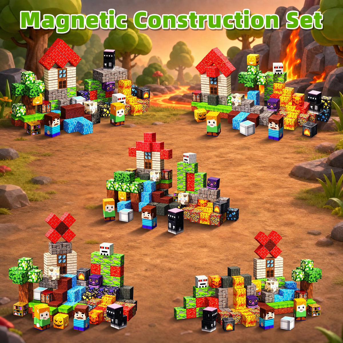 100PCS Magnetic Blocks, Toys Building Cubes Set Birthday Gifts for Kids 🍁 All In One Marketplace Canada